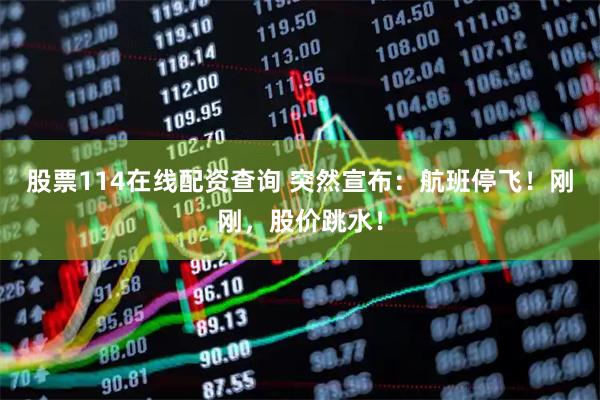股票114在线配资查询 突然宣布：航班停飞！刚刚，股价跳水！